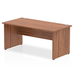 Impulse Panel End 1600 Rectangle Desk Walnut