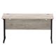 Impulse 1400 x 600mm Straight Desk Grey Oak Top Black Cantilever Leg