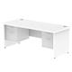 Impulse 1800 x 800mm Straight Desk White Top Panel End Leg 2 x 2 Drawer Fixed Pedestal