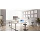 Air 1200 x 800mm Height Adjustable Desk Oak Top White Leg