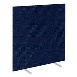 Impulse Plus Oblong 1500/1200 Floor Free Standing Screen Royal Blue Fabric Light Grey Edges