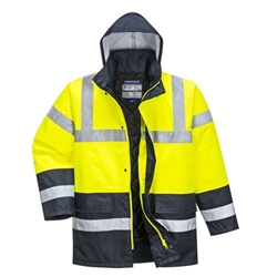 Portwest Hi Vis Contrast Winter Traffic Jacket 6XL Yellow