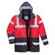 Portwest Hi Vis Contrast Winter Traffic Jacket M Red/Navy