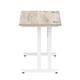 Impulse 1000 x 600mm Straight Desk Grey Oak Top White Cantilever Leg