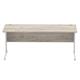 Impulse 1800 x 800mm Straight Desk Grey Oak Top Silver Cable Managed Leg