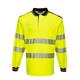 Portwest PW3 Hi Vis Cotton Comfort Polo Shirt L/S 2XL Yellow/Blk