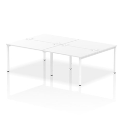 Impulse Bench B2B 4 Person 1200 White Frame Office Bench Desk White