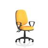 Eclipse III Lever Task Operator Chair Sunset Colour With Loop Arms Ref KCUP0867