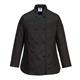 Portwest Rachel Womens Chefs Jacket L/S XL Blk