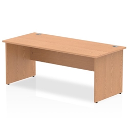 Impulse Panel End 1800 Rectangle Desk Oak