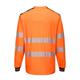 Portwest PW3 Hi Vis Cotton Comfort T-Shirt L/S S Orange/Navy