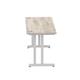 Impulse 1600 x 600mm Straight Desk Grey Oak Top Silver Cantilever Leg