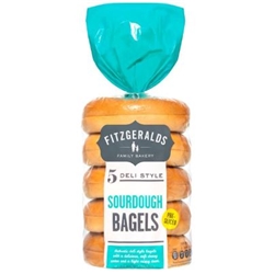 Fitzgeralds Sourdough Sliced Bagels