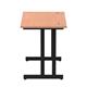 Impulse 1000 x 600mm Straight Desk Beech Top Black Cantilever Leg