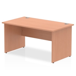 Impulse Panel End 1400 Rectangle Desk Beech