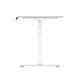 Air 1400 x 800mm Height Adjustable Desk White Top Cable Ports White Leg