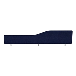 Impulse Plus Wave 400/1800 Desktop Screen Rounded Corners Royal Blue Fabric Light Grey Edges