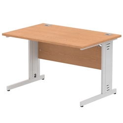 Impulse Cable Managed 1200 Rectangle Desk Oak