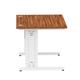 Impulse 1000/800 Rectangle White Cable Managed Leg Desk Walnut