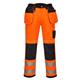 Portwest PW3 Hi Vis Stretch Holster Pocket Trousers 28 Orange/Blk