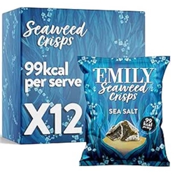 Emily Seaweed Crisps Sea Salt 12 x 18g