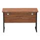 Impulse 1200 x 600mm Straight Desk Walnut Top Black Cantilever Leg