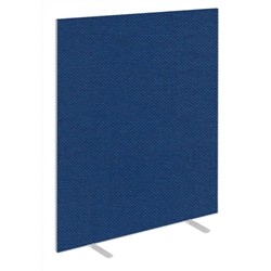 Impulse Plus Oblong 1800/1400 Floor Free Standing Screen Powder Blue Fabric Light Grey Edges