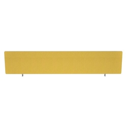 Impulse Plus Oblong 400/1800 Desktop Screen Rounded Corners Beige Fabric Light Grey Edges