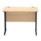 Impulse 1000 x 600mm Straight Desk Maple Top Black Cantilever Leg