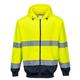Portwest Hi Vis Contrast Zipped Hoodie XL Yellow/Navy