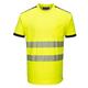 Portwest PW3 Hi Vis Cotton Comfort T-Shirt S/S 4XL Yellow/Blk