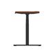 Air 1200 x 600mm Height Adjustable Desk Walnut Top Cable Ports Black Leg