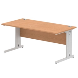 Impulse Cable Managed 1600 Rectangle Desk Oak