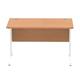 Impulse 1200/800 Rectangle White Cable Managed Leg Desk Oak