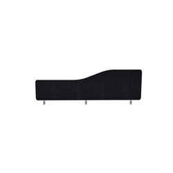 Impulse Plus Wave 400/1200 Desktop Screen Rounded Corners Black Fabric Light Grey Edges
