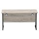 Impulse 1400 x 600mm Straight Desk Grey Oak Top Black Cantilever Leg