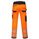 Portwest PW3 Hi Vis Lightweight Stretch Work Trousers 32 Orange/Blk