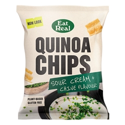 EAT REAL - QUINOA CHIPS - SOUR CREAM & CHIVE - 18X40G