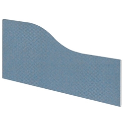 Impulse Plus Wave 450/600 Desktop Screen Sky Blue Fabric Light Grey Edges