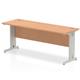Impulse 1800/600 Rectangle Silver Cable Managed Leg Desk Oak Ref MI002731