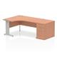 Impulse 1600 Left Hand Wire Managed Workstation 800 Pedestal Bundle Beech