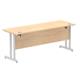 Impulse 1800/600 Rectangle Silver Cantilever Leg Desk Maple