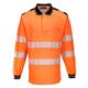 Portwest PW3 Hi Vis Cotton Comfort Polo Shirt L/S 2XL Orange/Blk