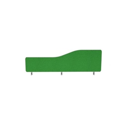 Impulse Plus Wave 400/1200 Desktop Screen Rounded Corners Palm Green Fabric Light Grey Edges