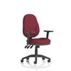 Eclipse XL III Lever Task Operator Chair Chilli Colour With Arms Ref KCUP0893