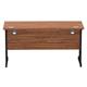 Impulse 1400 x 600mm Straight Desk Walnut Top Black Cantilever Leg