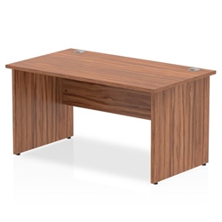 Impulse Panel End 1400 Rectangle Desk Walnut