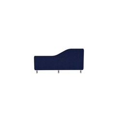 Impulse Plus Wave 400/800 Desktop Screen Rounded Corners Royal Blue Fabric Light Grey Edges
