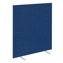 Impulse Plus Oblong 1650/1400 Floor Free Standing Screen Powder Blue Fabric Light Grey Edges