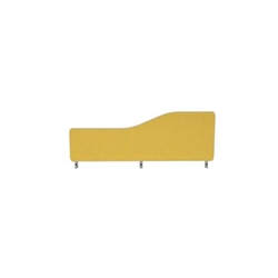 Impulse Plus Wave 400/1000 Desktop Screen Rounded Corners Beige Fabric Light Grey Edges